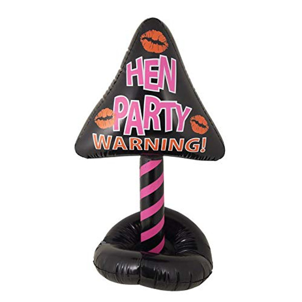 INFLATABLE HEN PARTY WARNING SIGN