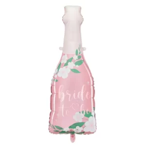 BRIDE TO BE FLORAL BOTTLE LARGE FOIL BALLOON