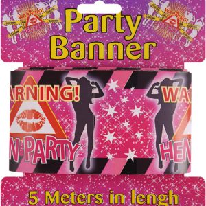 WARNING HEN PARTY BANNER