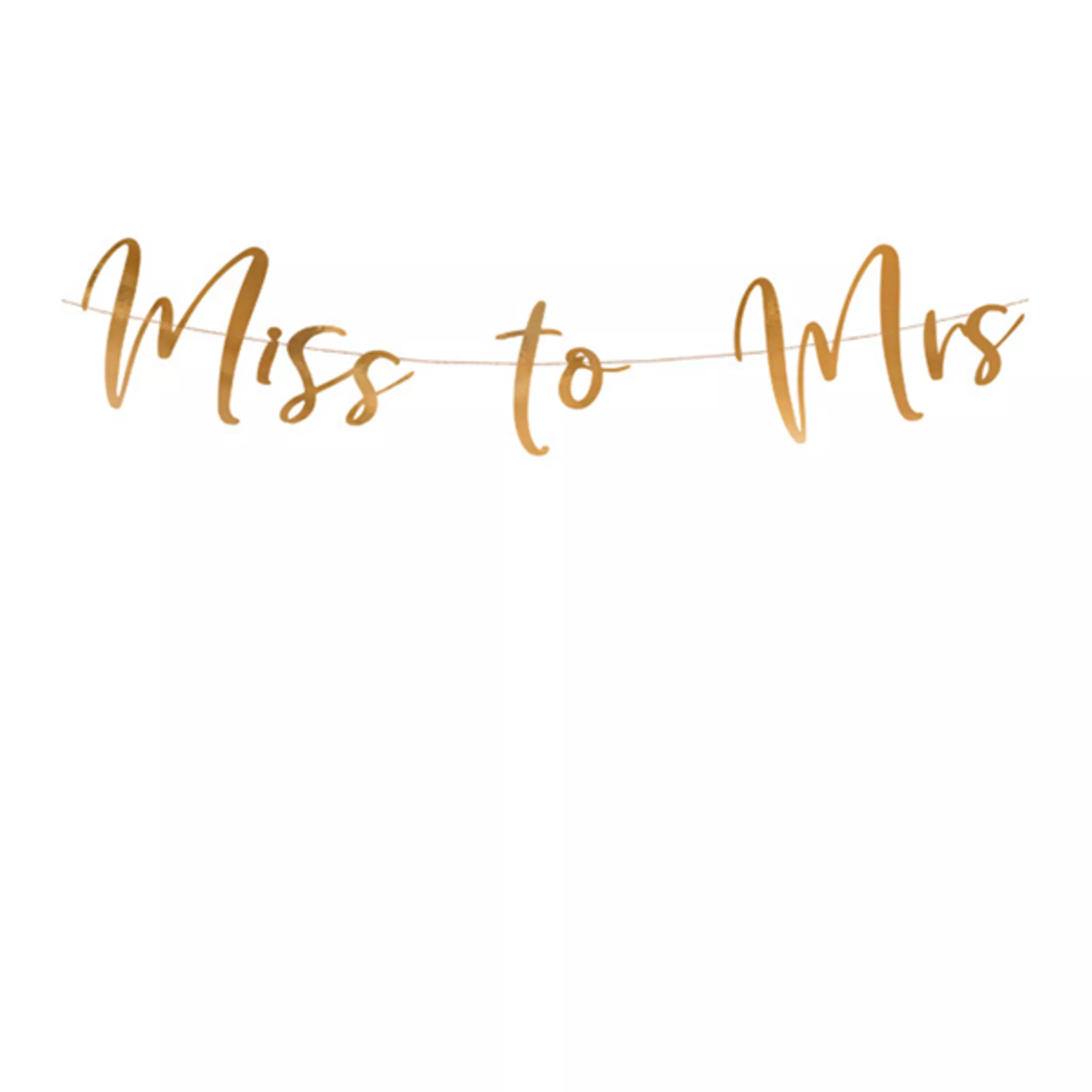MISS TO MRS ROSE GOLD BANNER