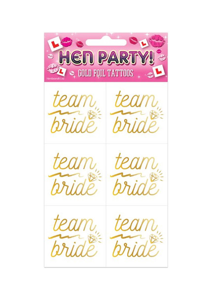 TEAM BRIDE TEMPORARY TATTOO