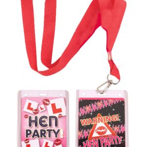 henp57 HEN PARTY PASS ON LANYARD