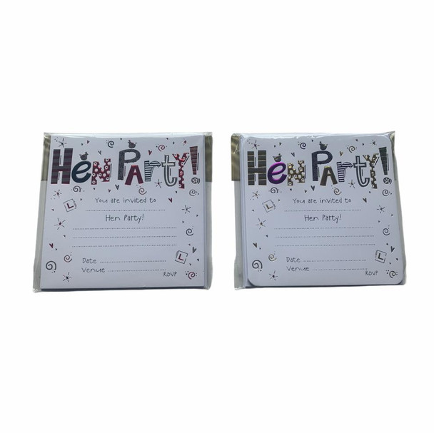 HEN PARTY INVITATION WITH ENVELOPE