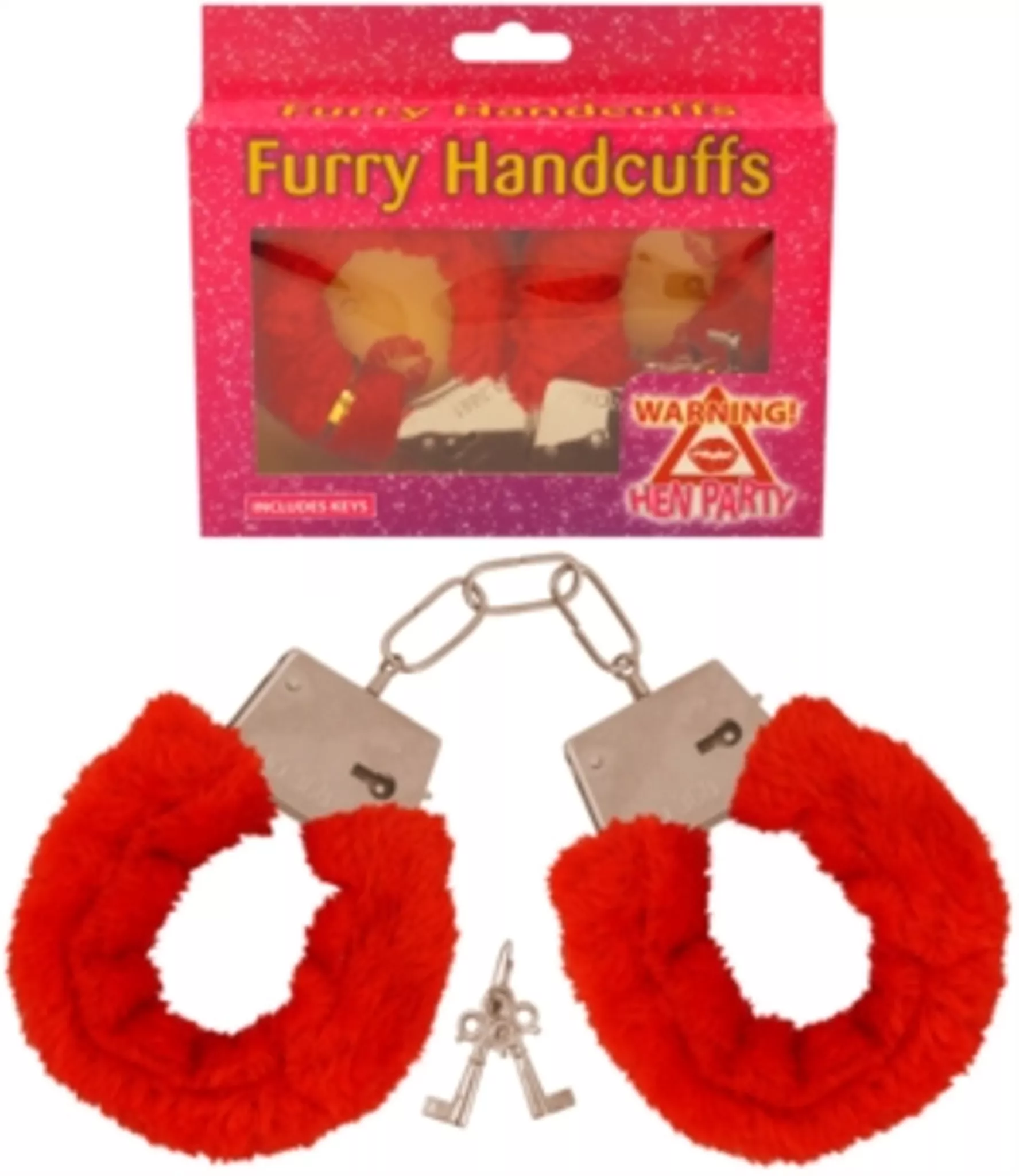 RED FURRY HANDCUFFS